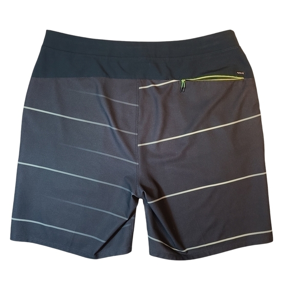 HURLEY Men's Boardshorts Stripe Flat Waistband No Mesh Shorts Swimwear Swimsuits - Picture 4 of 8